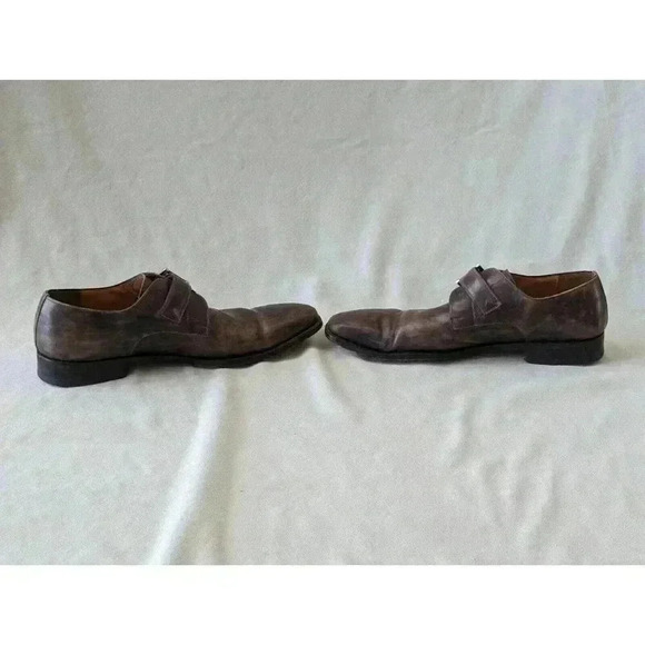 Magnanni Marco Cuero Single Monk Strap Gray Mens Dress 13276 Sz 10.5 M - Picture 6 of 16
